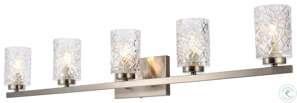 5 Lights Bath Sconce with Clear Shade M903