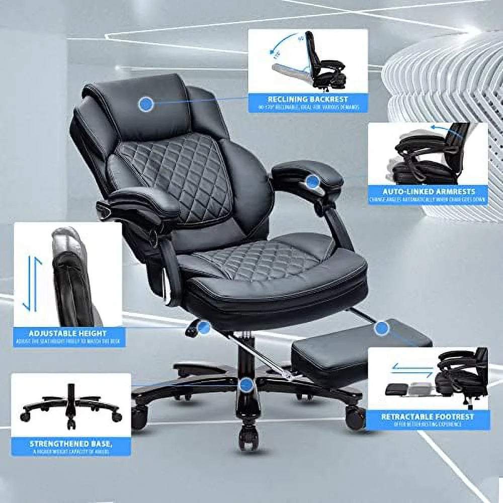 High Back Reclining Office Chair with Footrest H83344