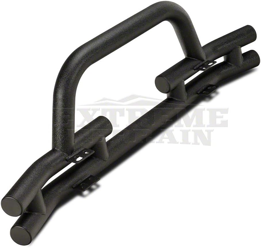 Textured Black Tubular Front Bumper with Winch Cutout U33525