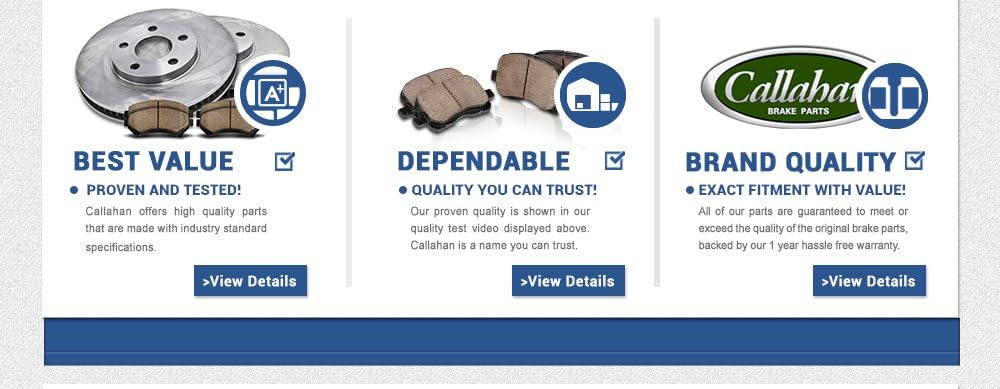 Front and Rear Brake Rotors and Ceramic Brake Pads Y401256