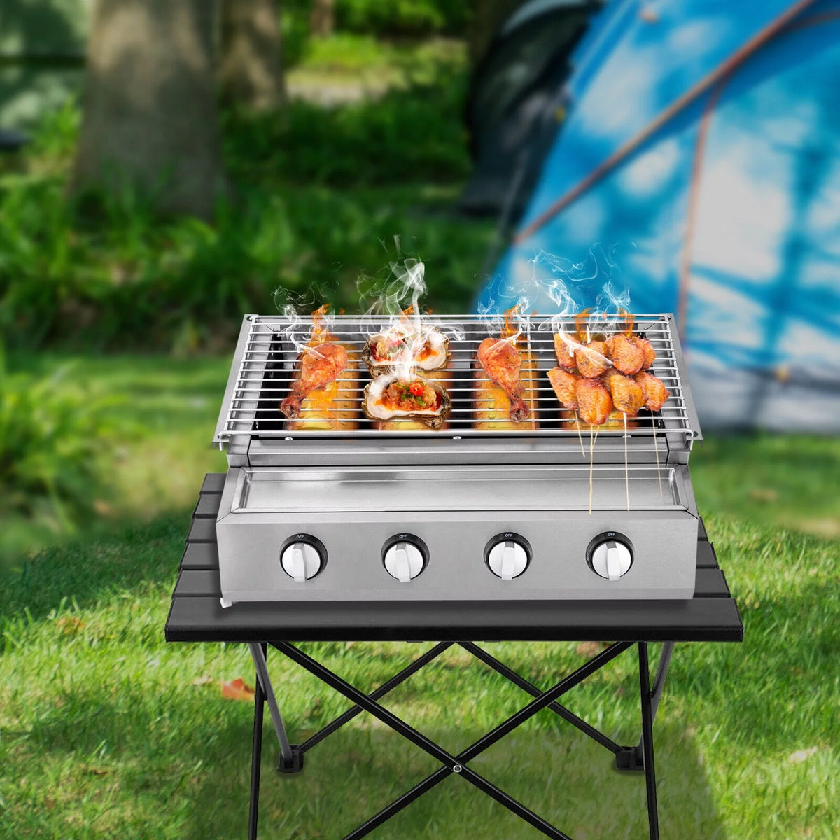 Stainless Steel 4 Burners Gas BBQ Grill K9376