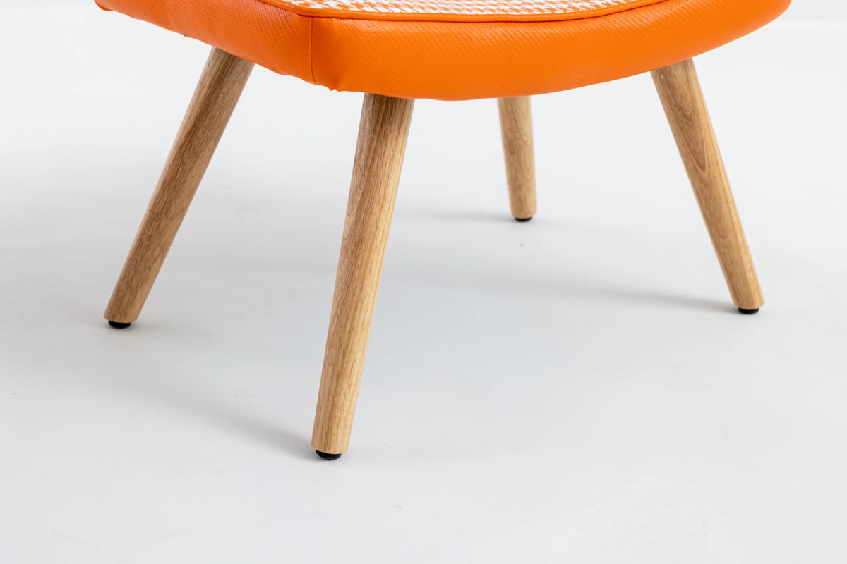 Wooden Step Stool with Cushion and Non-Slip Pad U33016
