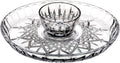 Clear Crystalline Chip & Dip Bowl M398195
