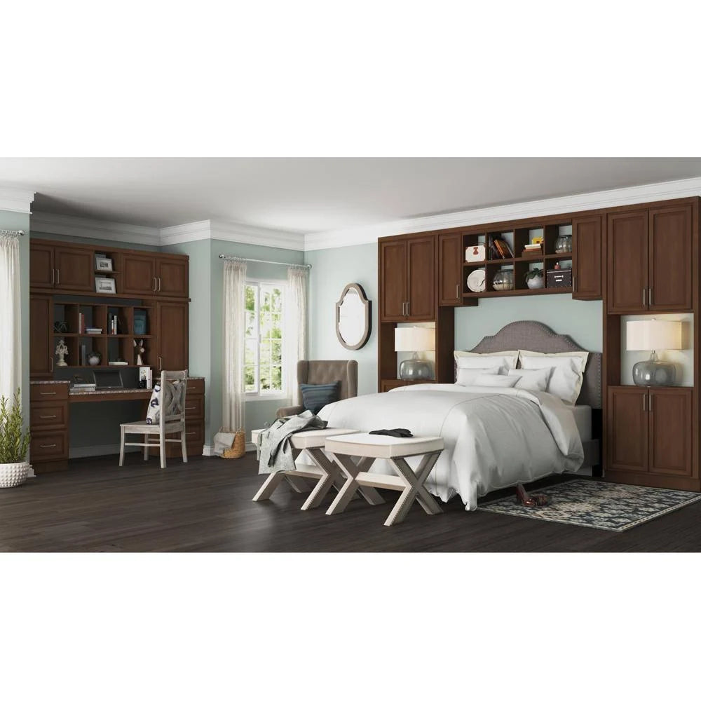 36x23.5x12 in. Cognac Medium Brown Wall Bridge Kitchen Cabinet N41536