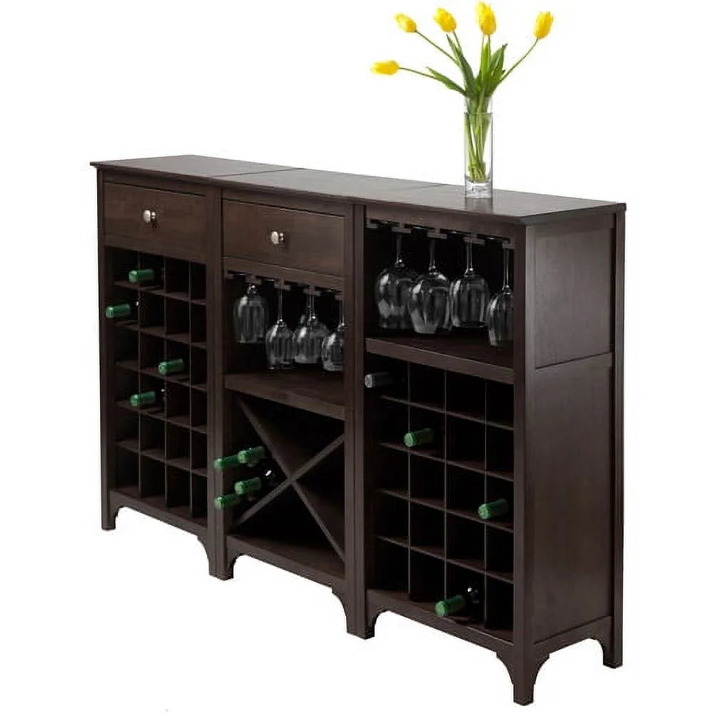 Dark Espresso Modular Wine Cabinet S700728