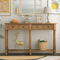 Solid Wood Console Table with 2 Drawers Y3791