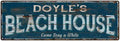 Beach House Blue Rustic Cabin Home Decor 6x18 Metal A623
