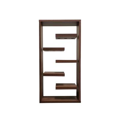 Solid Wood Geometric Bookcase W84589
