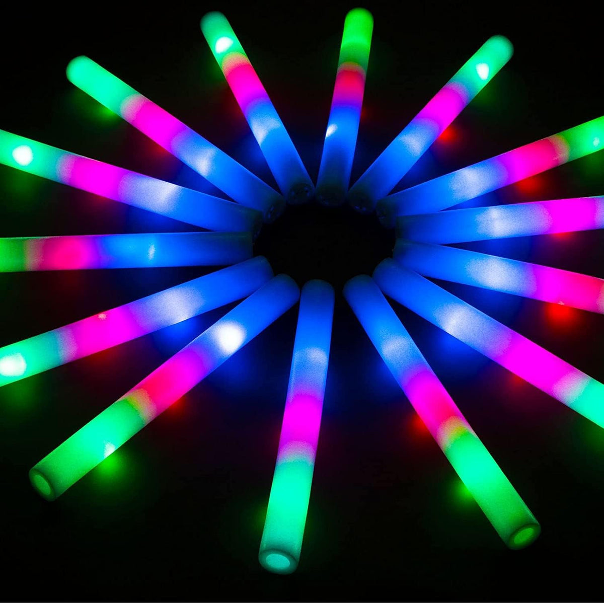 100 Pcs LED Foam Glow Sticks C87262