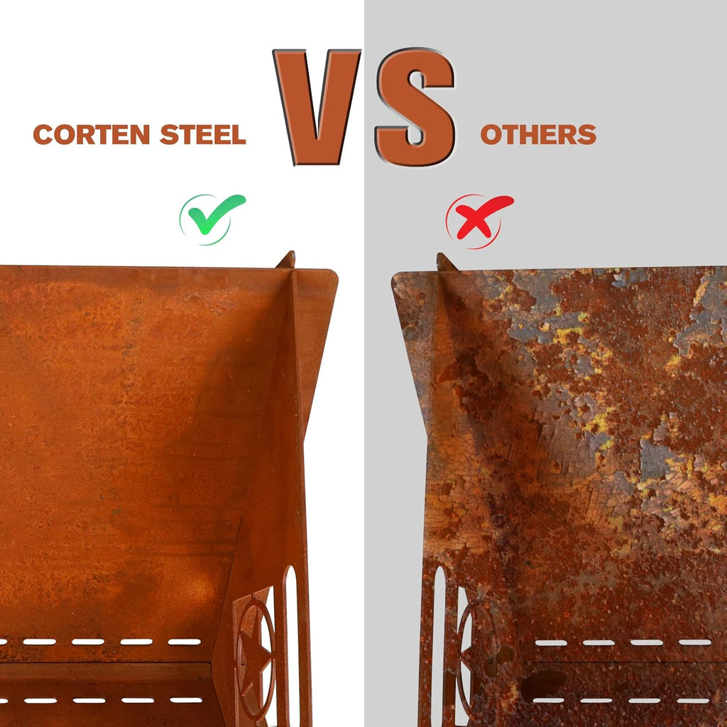 Corten Steel Wood Burning Fire Pit I446261