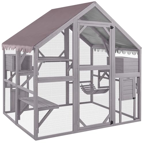 Outdoor Cat Enclosure with Bridges P5475