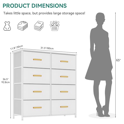 8 Drawer Fabric Storage Dresser W8236
