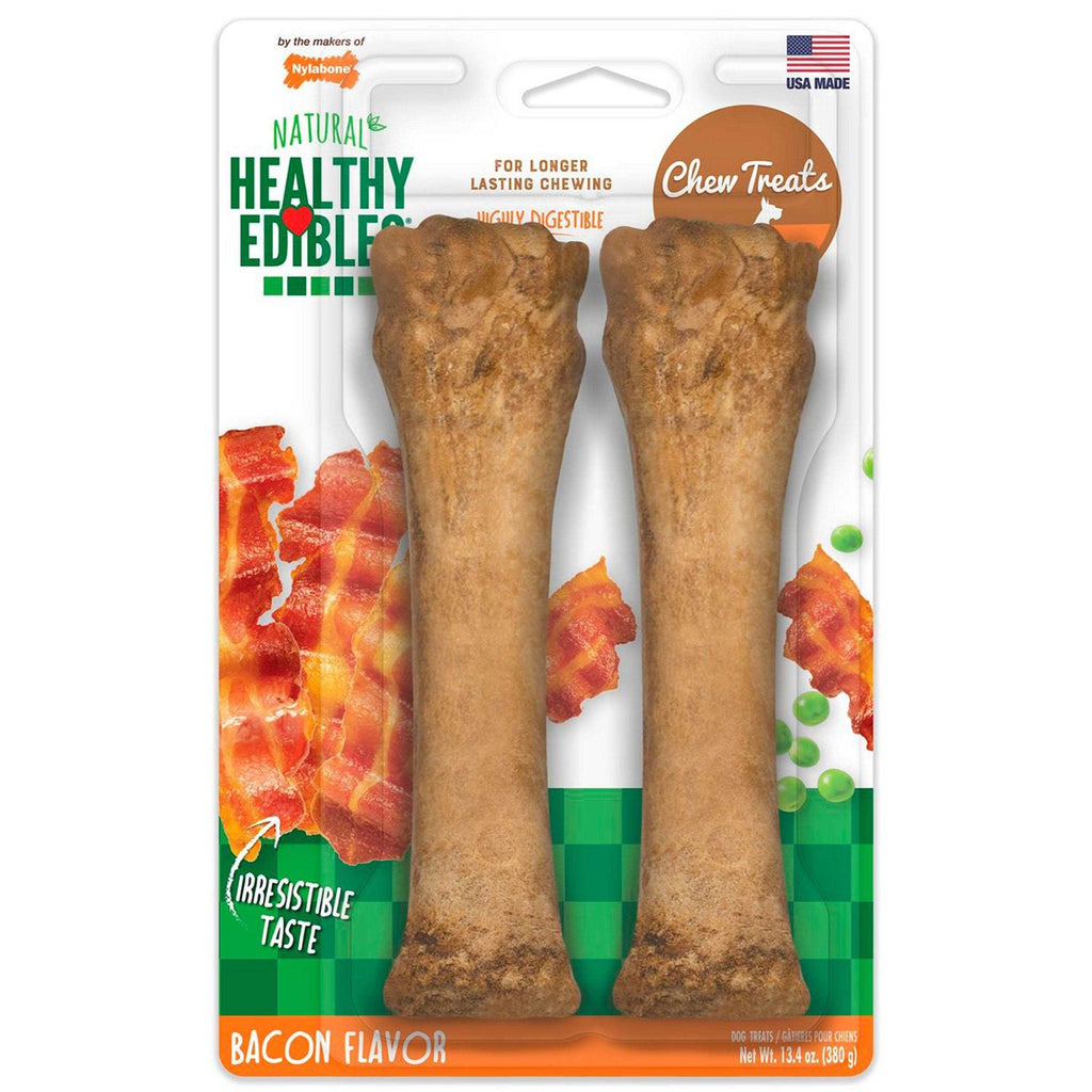 Bacon Dog Chew Treats 8-inch 2 count W5410