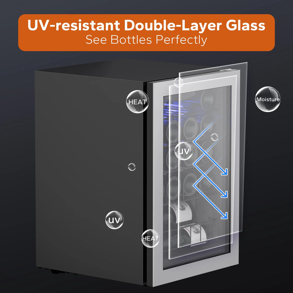 20 Bottle Wine Refrigerator with Glass Door P87291