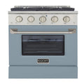 30 Pro-Style Natural Gas Dual Fuel Range with 4 Burners in Light Blue H128