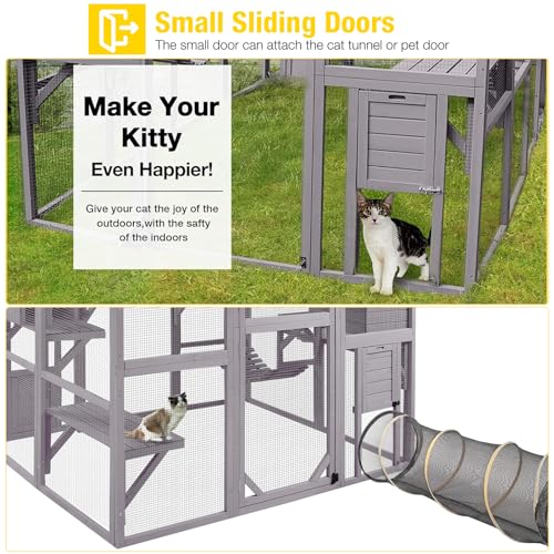 Outdoor Cat Enclosure with Bridges P5475
