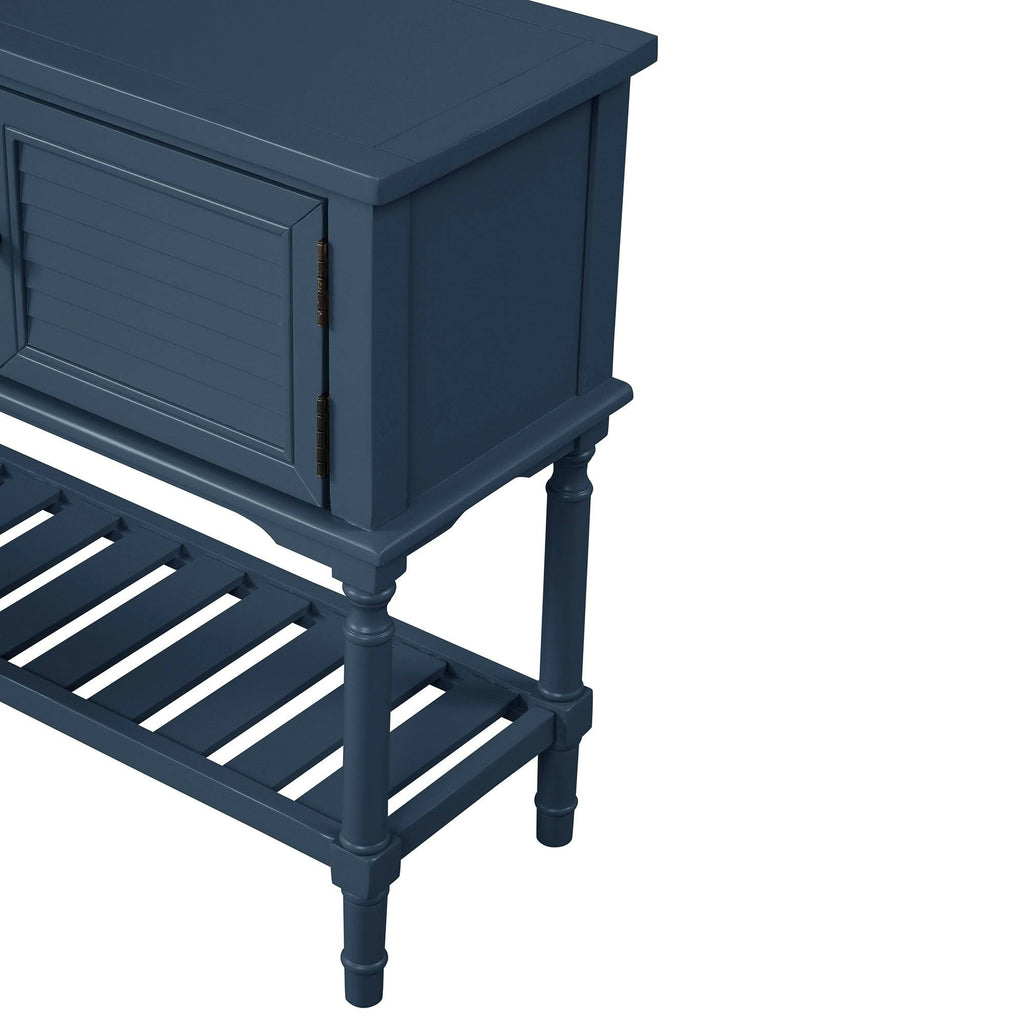 Modern Pine Console Table with 2 Drawer, 2 Cabinet, 1 Shelf Y38864