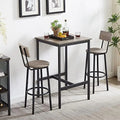 3 Pieces Wooden Pub Bistro Table and Chairs Set K214382