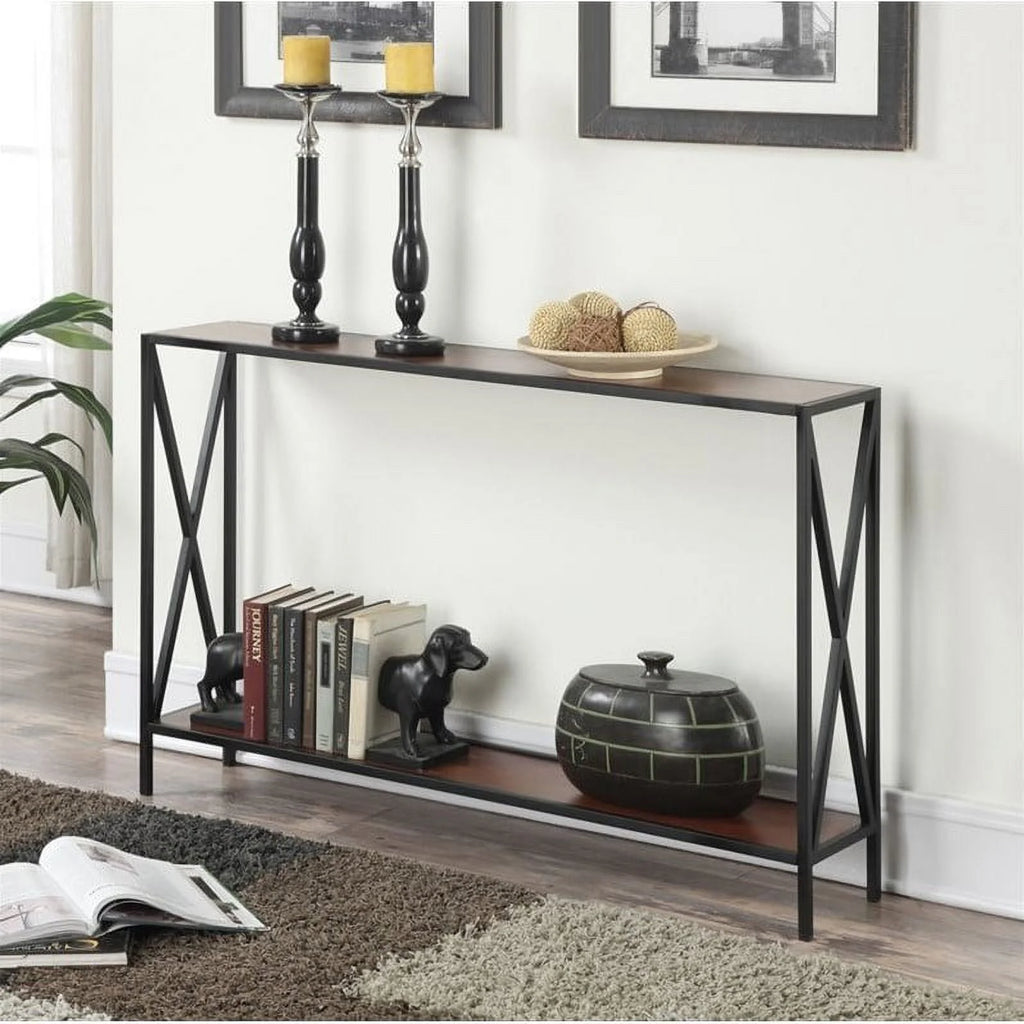 Black and Cherry Console Table T861