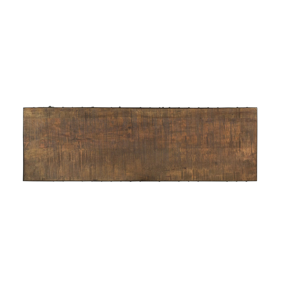 Natural and Black Mango Wood TV Stand Q5456
