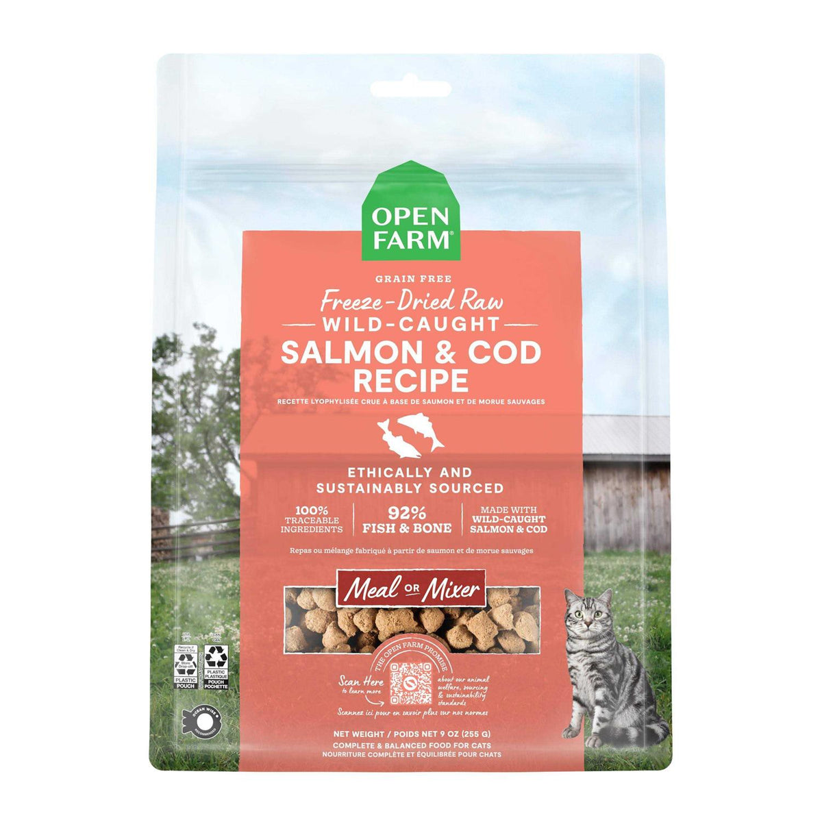 Wild-Caught Salmon & Cod Freeze Dried Raw Cat Food Z85626