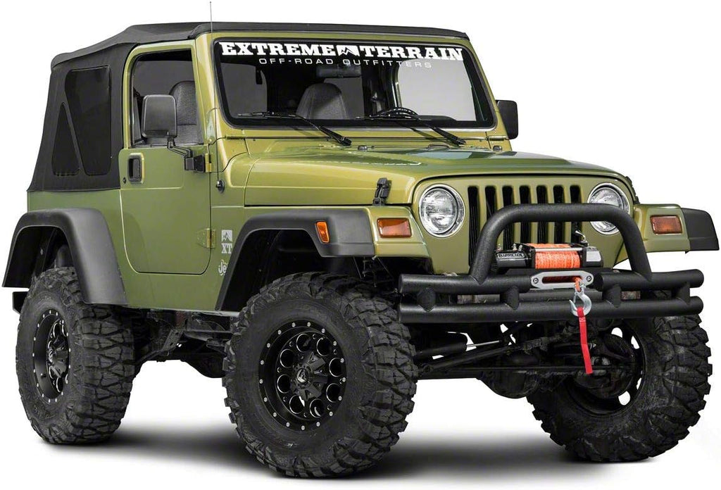 Textured Black Tubular Front Bumper with Winch Cutout U33525