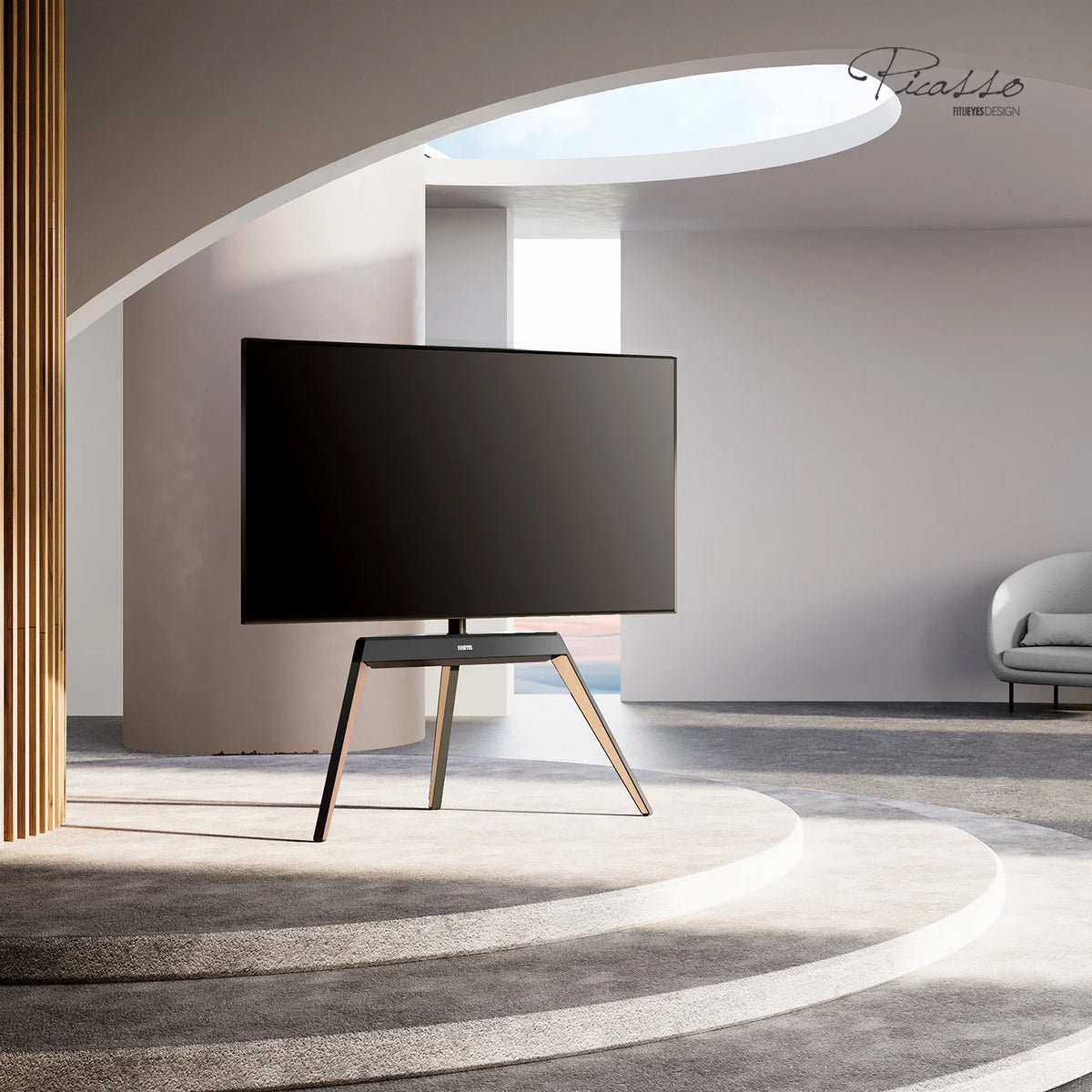 Corner TV Stand for 55 65 70 75 78 Inch TV I109830