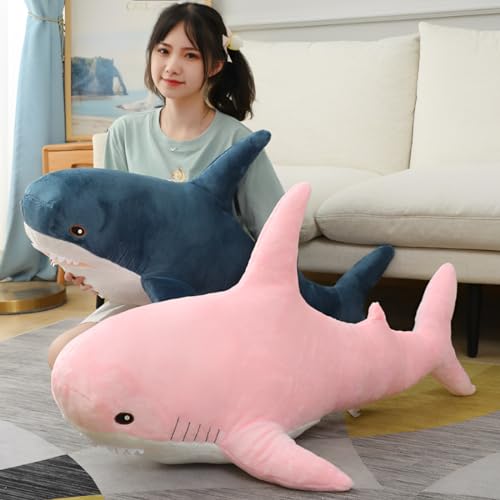 Blue 31-inch Shark Plush Toy Pillow H44356