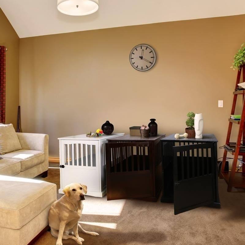 Walnut Pet Crate End Table T570