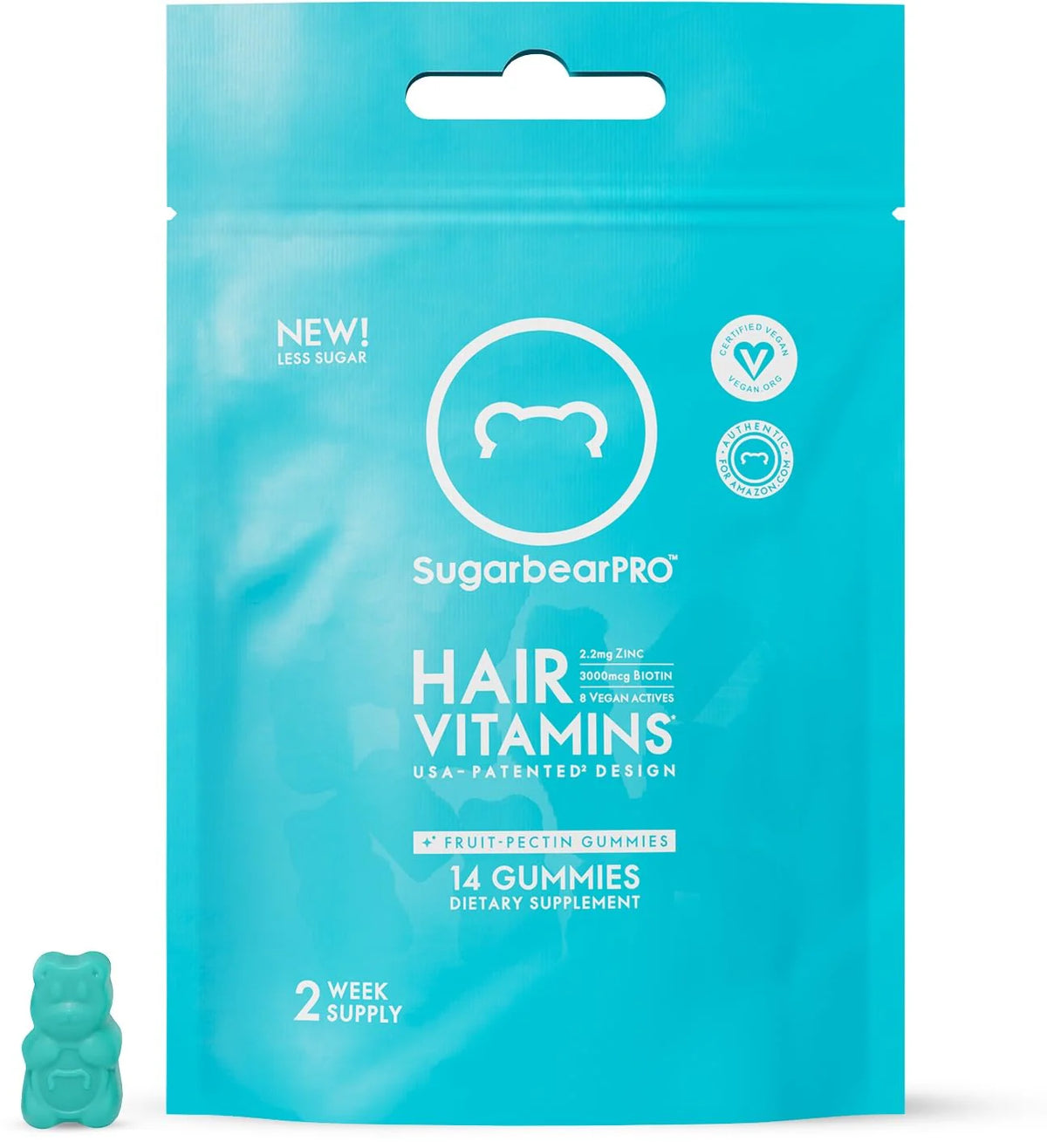 Vegan Biotin Hair Vitamin Gummies with Coconut Oil I198