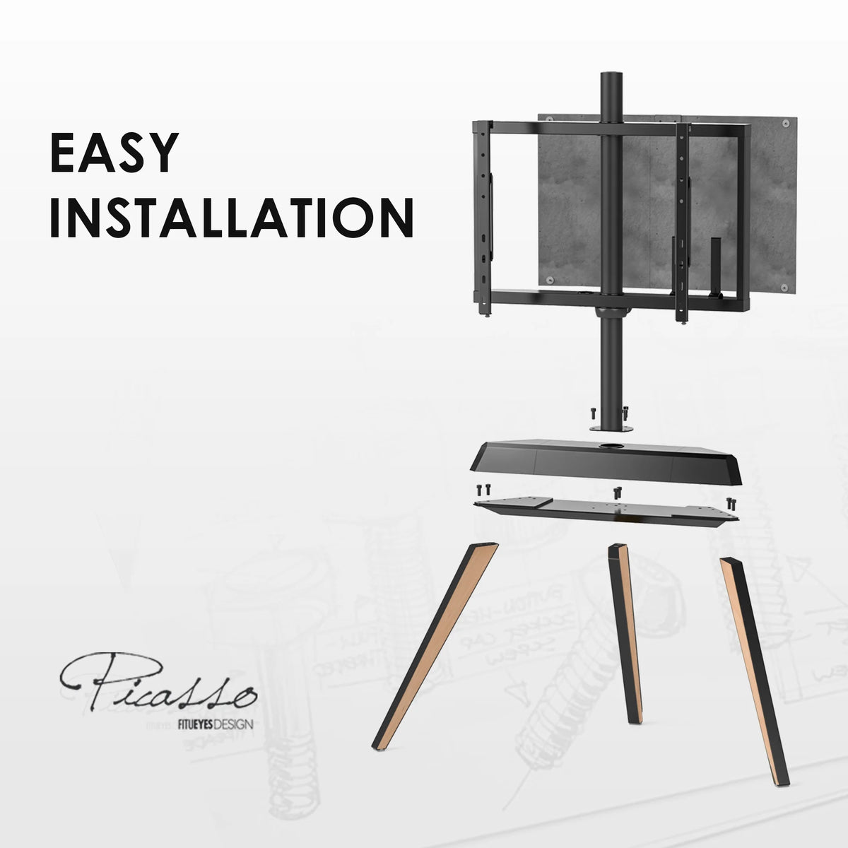 Corner TV Stand for 55 65 70 75 78 Inch TV I109830