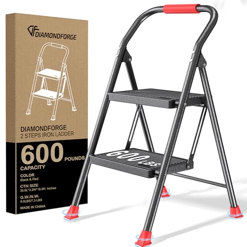 Foldable 3 Step Ladder with Handrails 800Lbs D4178
