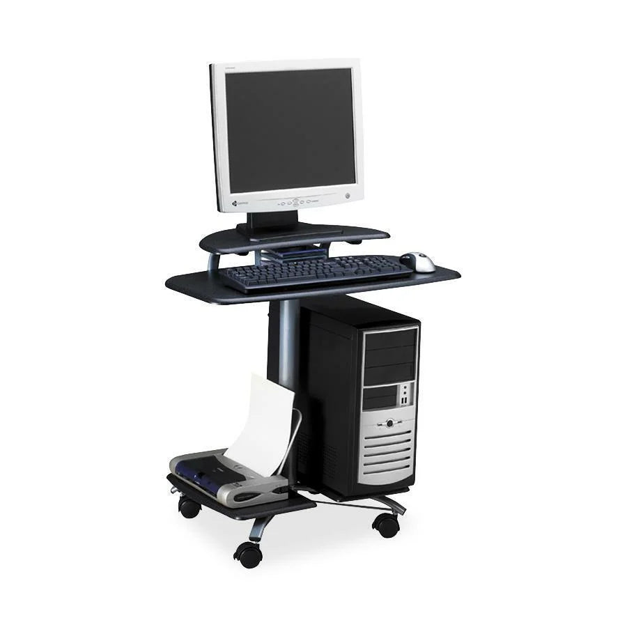 Mobile Wood Computer Cart U576