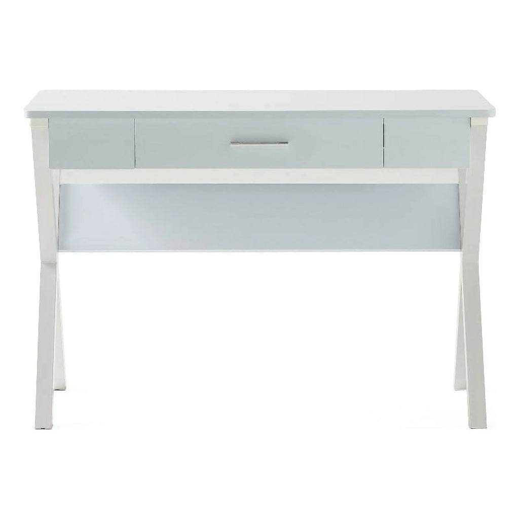 White Wood & Iron Computer Table U54128