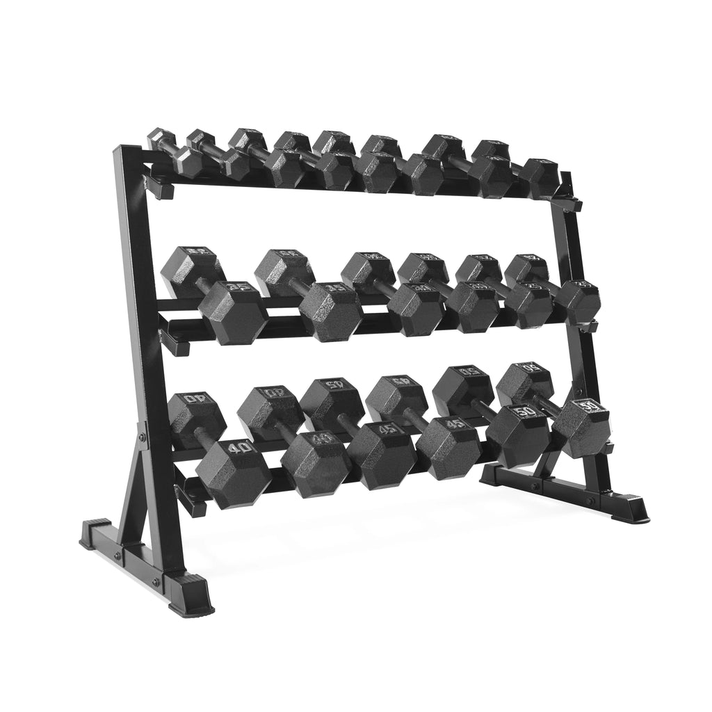 Black 3-tiered Dumbbell Storage Rack Y782