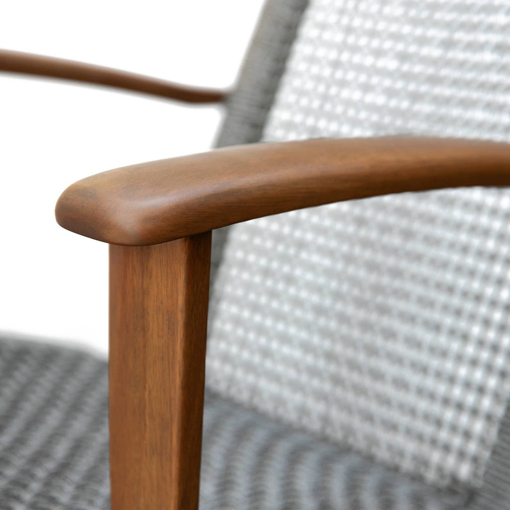 Eucalyptus Solid Wood Chair with Arms Q546474