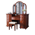 9 Drawer Vanity Table and Stool Set with LED Light W718760