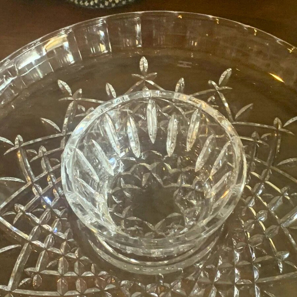 Clear Crystalline Chip & Dip Bowl M398195