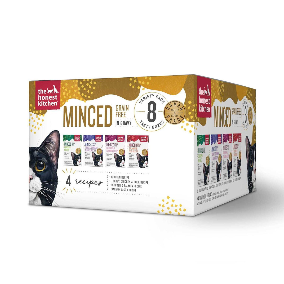 Grain Free Minced in Gravy Wet Cat Food Variety Pack H2298