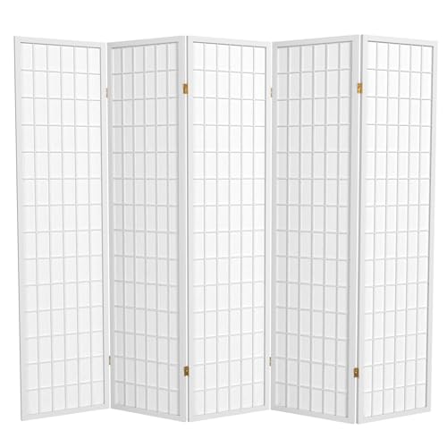 6 ft. Tall 4 Panels Window Pane Shoji Screen Room Divider W715