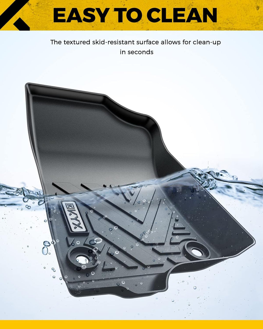 Black TPE Floor Mats 1st and 2nd Row X637591