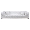White Faux Leather Sofa J207