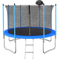 10FT Round Trampoline with Basketball Hoop and Safety Enclosure K9572