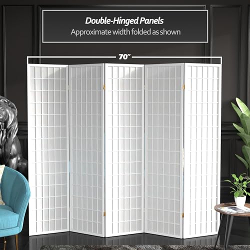 6 ft. Tall 4 Panels Window Pane Shoji Screen Room Divider W715