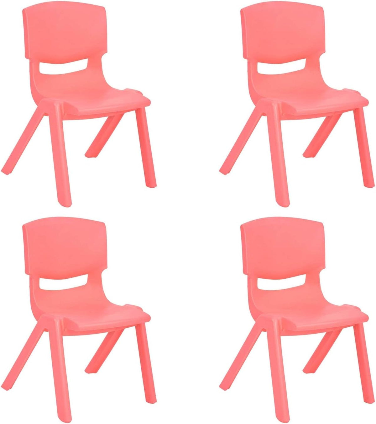Stackable Plastic Kids Learning Chairs, Yellow, 10 Pack W37086