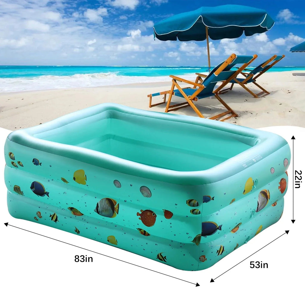 Inflatable Rectangular Family Swimming Pool T179732