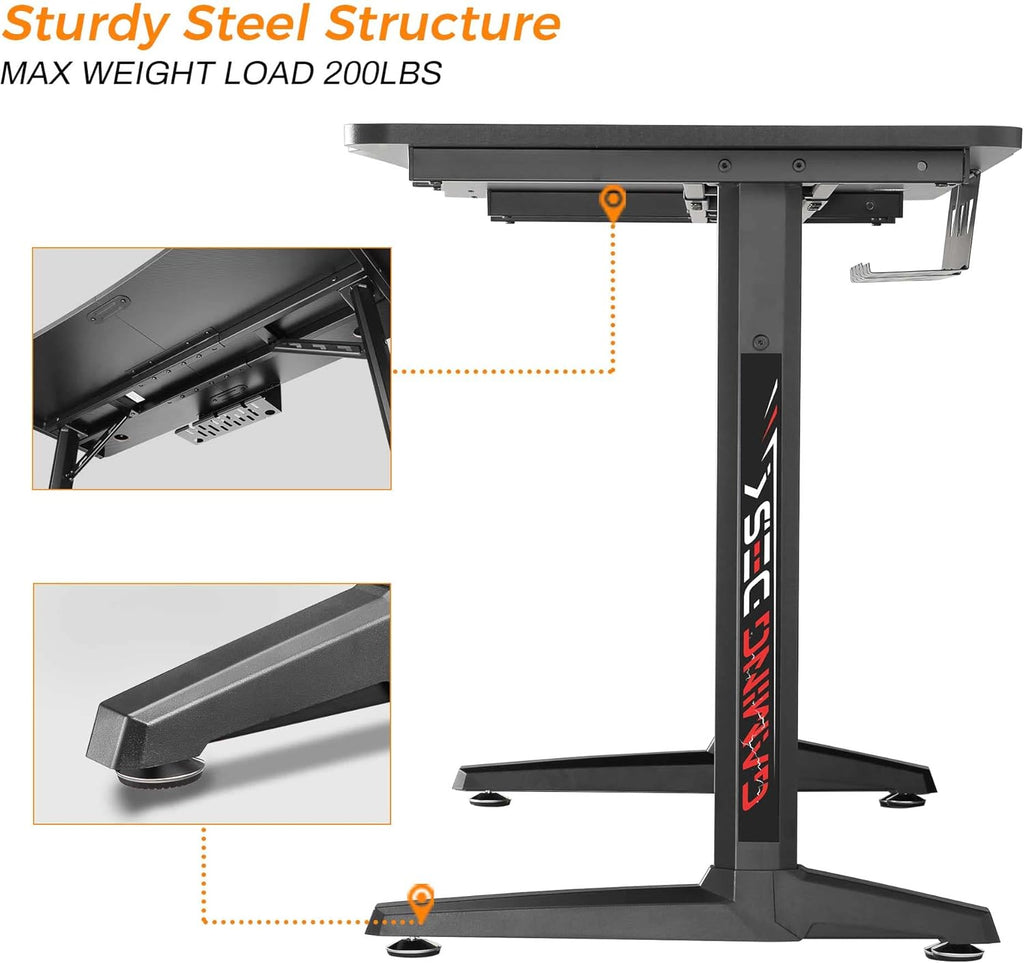 60 inch Gaming Desk with Mouse Pad F32886