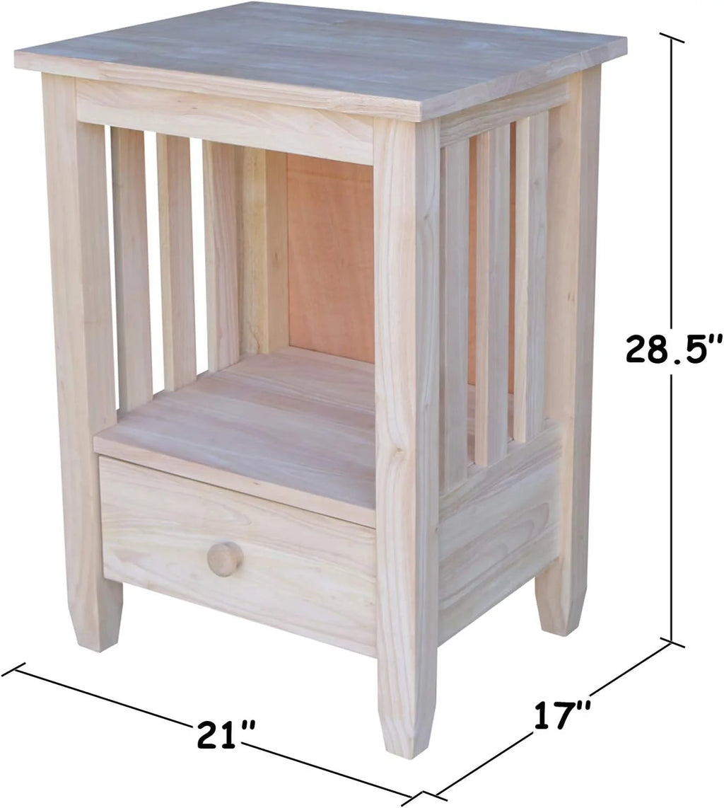 Unfinished Tall End Table V320827