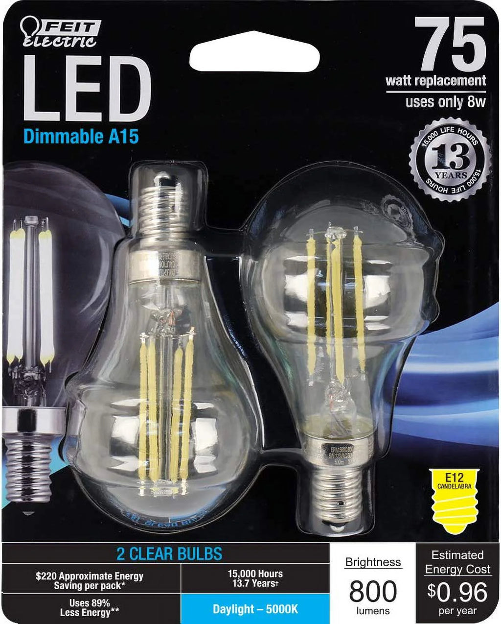 75W EQ LED Light Bulbs, 2 Bulbs G353814
