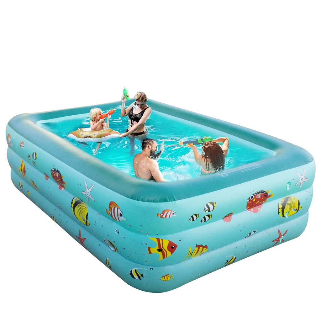 Inflatable Rectangular Family Swimming Pool T179732